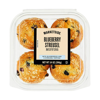 Marketside Blueberry Muffins, 14 oz, 4 Count