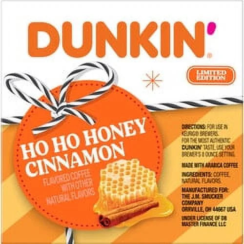 Dunkin’ Ho Ho Honey Cinnamon Artificially Flavored Coffee, Keurig K-Cup Pods, 10 Count Box