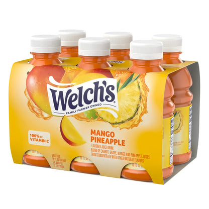 Welch's Mango Pineapple Juice Drink, 10 fl oz On-the-Go Bottle (Pack of 6)