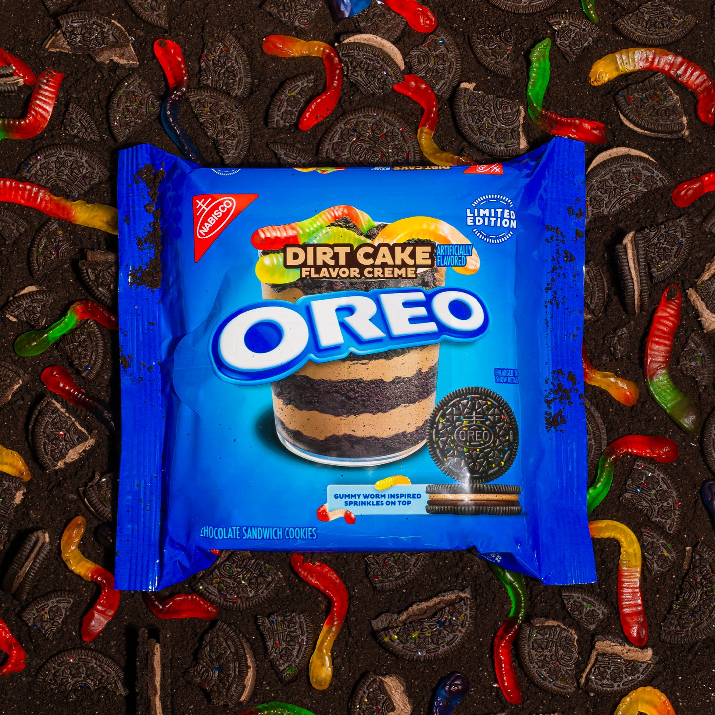 OREO Dirt Cake Chocolate Sandwich Cookies, Limited Edition, 10.68 oz