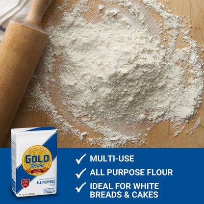 Gold Medal Flour, All Purpose Flour, Baking And Cooking Ingredient, 5 lb.