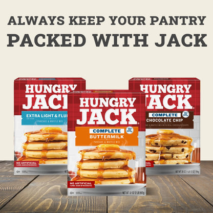 Hungry Jack Complete Buttermilk Pancake Mix and Waffle Mix, 32 Oz Box