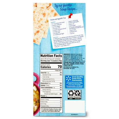 Great Value Saltine Crackers, 16 oz, 4 Count