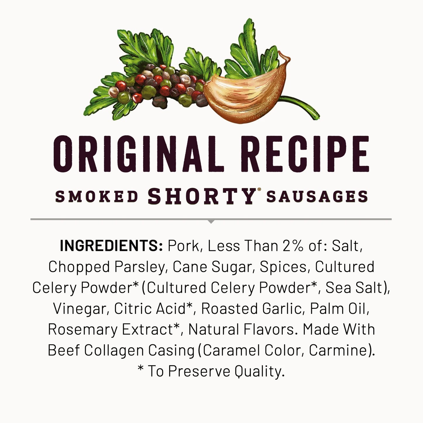 Duke's Original Recipe Smoked Shorty Sausages, 7g Protein Per Serving, 7.5 oz.