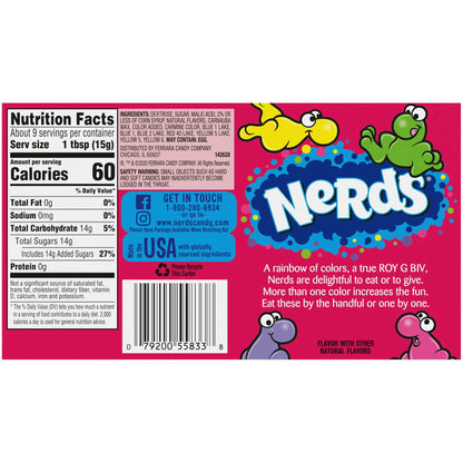 Nerds Rainbow Theater Box Candy, 5 oz