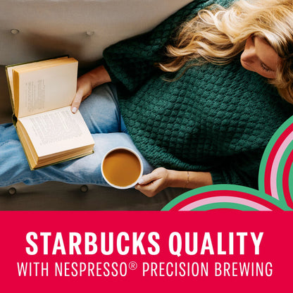 Starbucks by Nespresso Vertuo Line Pods, Medium Roast Coffee, Holiday Blend, 8 Count