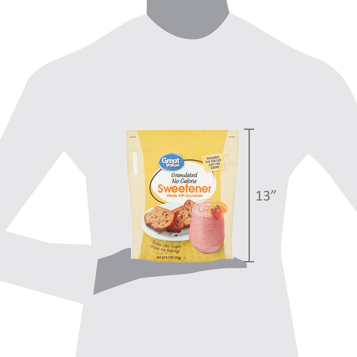 Great Value Granulated No Calorie Sweetener, 9.7 oz