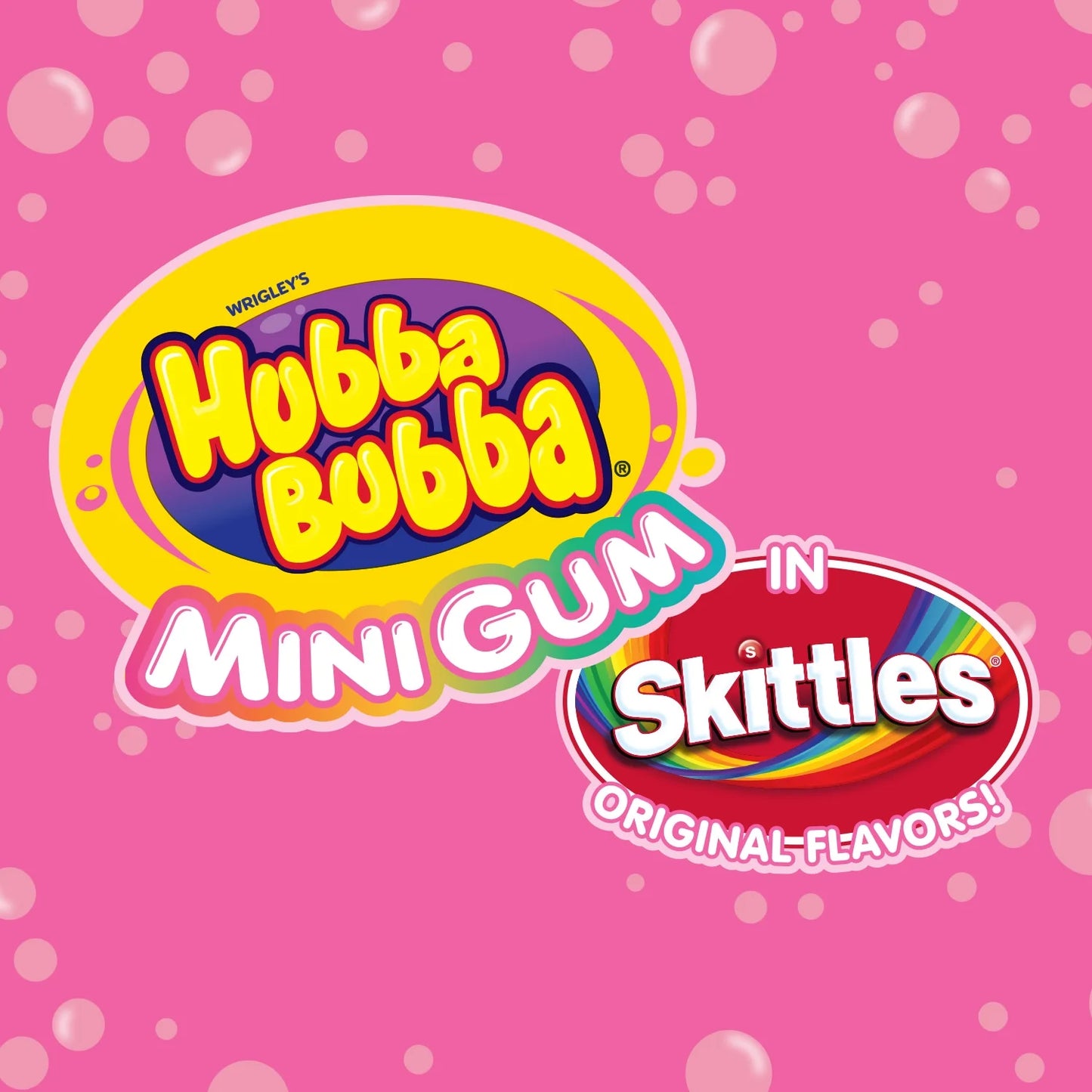 Hubba Bubba Minis Skittles Flavored Bubble Gum - 40 Ct Resealable Bottle