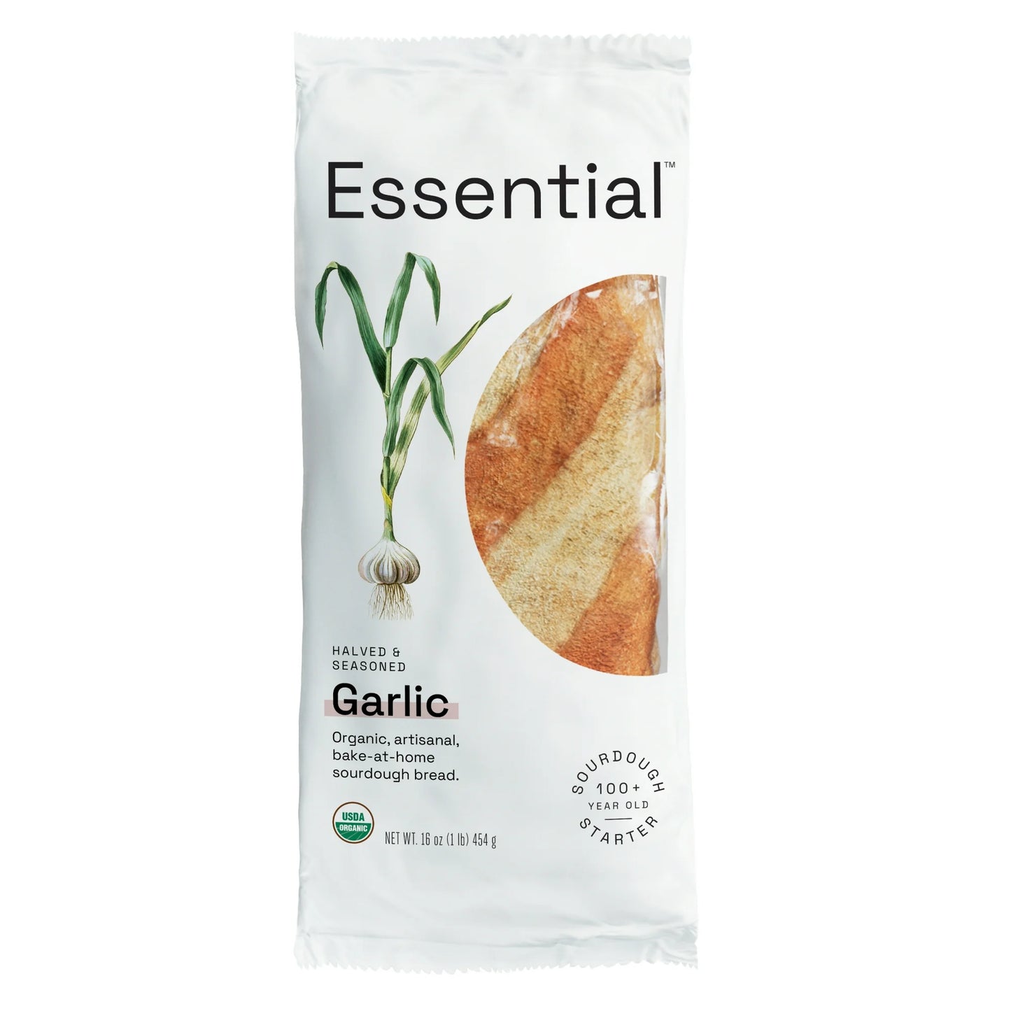 Essential Bake at Home Sourdough Garlic Bread, Certified Organic, Non-GMO, 16 oz, 4 Pack