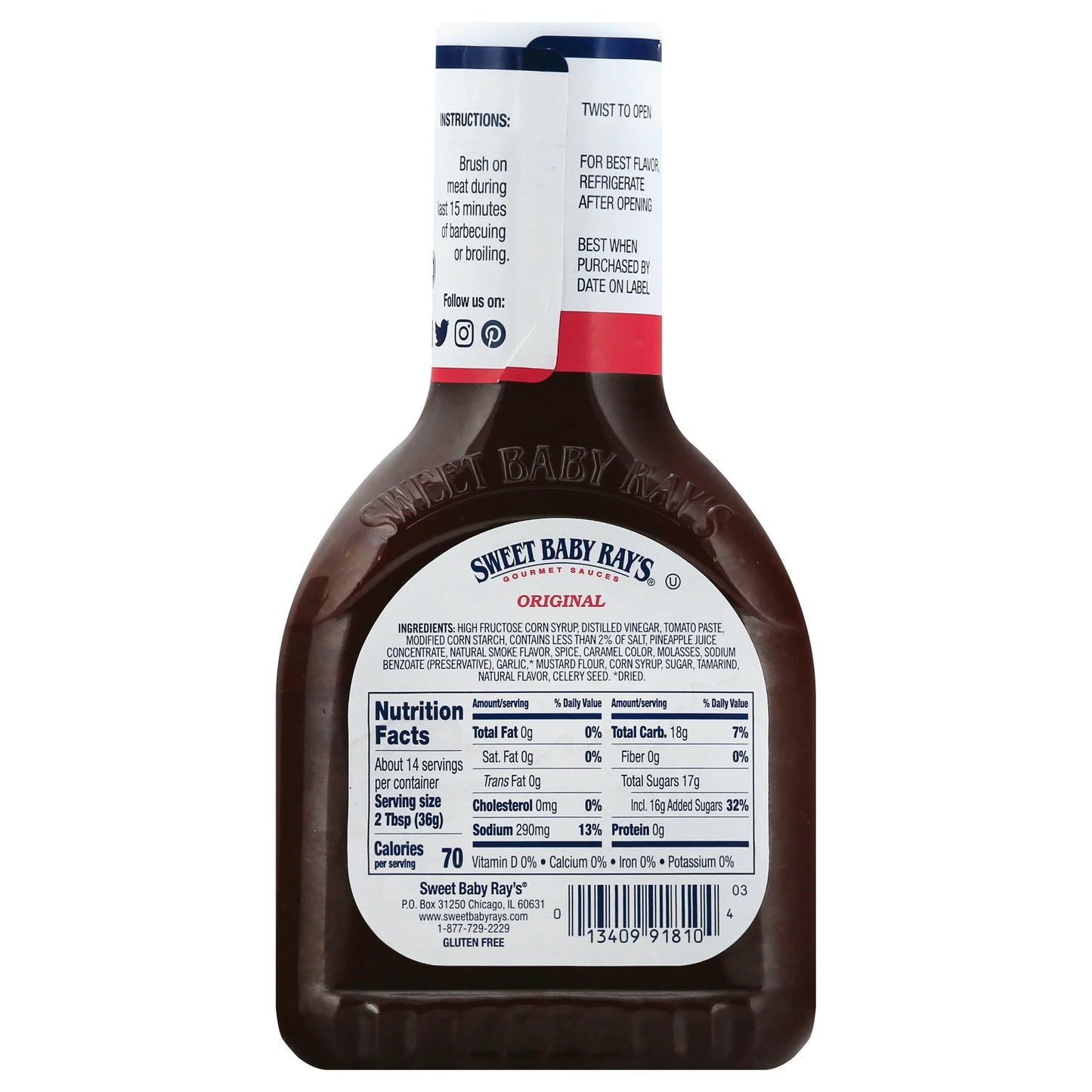 Sweet Baby Ray's Original Barbecue Sauce 18 oz