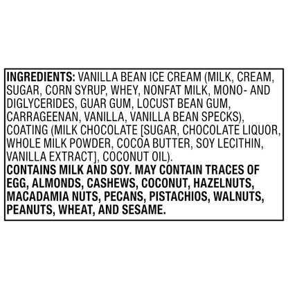 bettergoods Milk Chocolate Dipped Vanilla Bean Ice Cream Bars, 3 fl oz, 3 Count