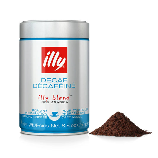 illy Ground Coffee Decaf Classico Medium Roast, 8.8 oz